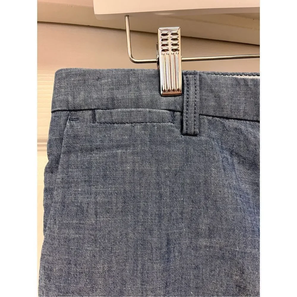 Banana Republic Dark Chambray Bermuda Shorts sz 10 EUC